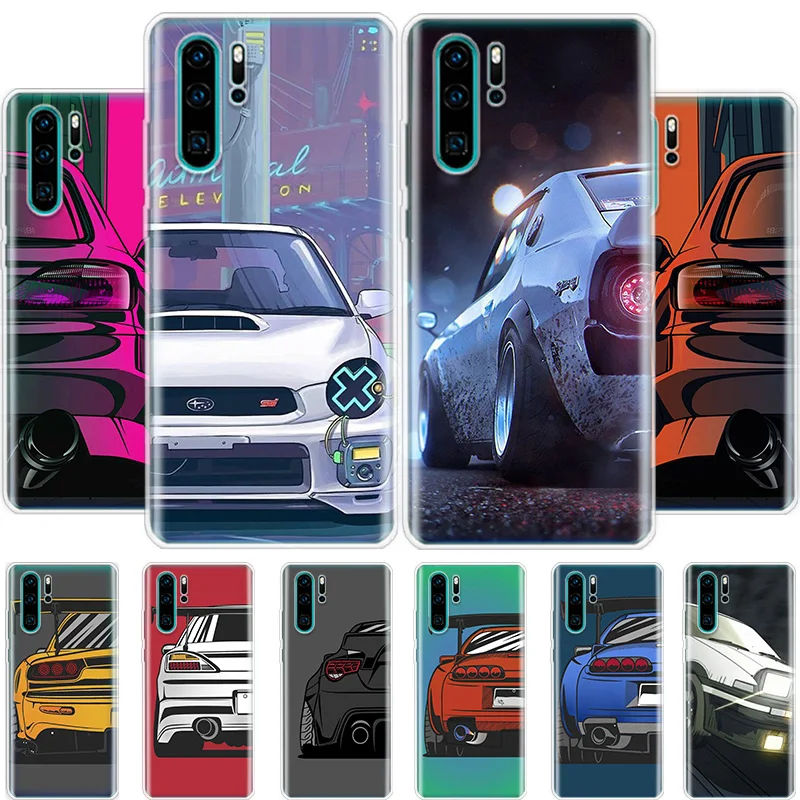 

Cartoon Sports car Phone Case For Huawei Honor 50 20 Pro 10i 9 Lite 9X 8A 8S 8X 7S 7X 7A P Smart Z 2021 Y5 Y6 Y7 Y9 Cover Soft