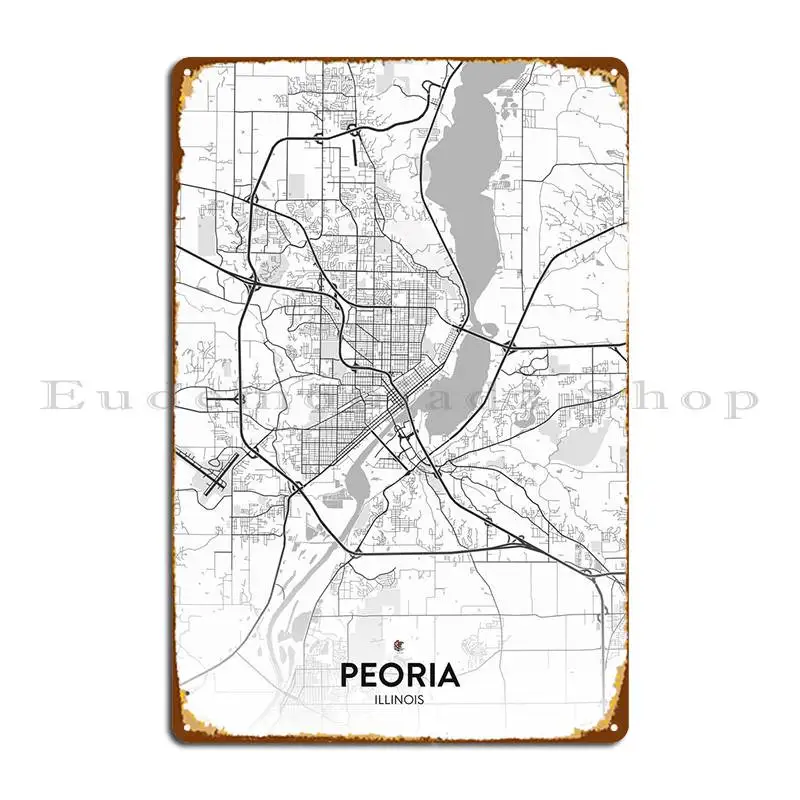 

Peoria Il металлический знак кинопечать персонализированный Печатный кинотеатр оловянный знак плакат