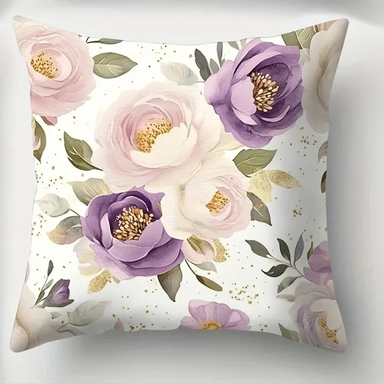 

Чехлы для подушек с цветочным узором для домашнего декора, чехлы для подушек с элегантным декором, подходят для дивана, спальни, автомобиля, наволочки