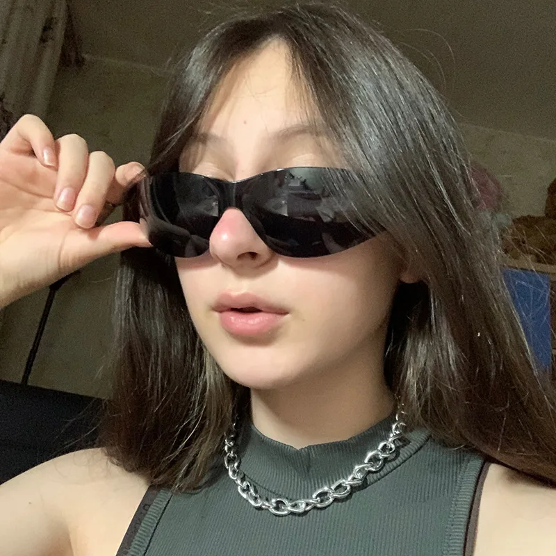 

New Men Borderless Sports Sunglasses Outdoor Cycling Women Prevent Wind Sand Sun Glasses Men Driving Eyewear UV400 Oculos De Sol