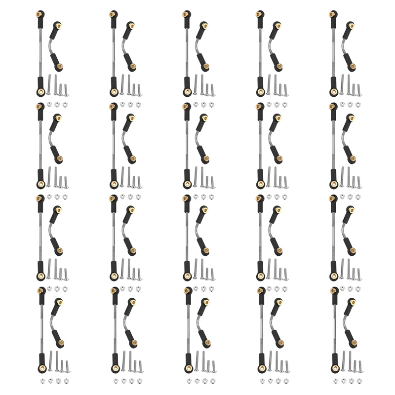 

20 комплектов рулевого тяга радиоуправляемого автомобиля, усовершенствованная деталь, металлический рулевой Тяговый стержень с радиоуправ...