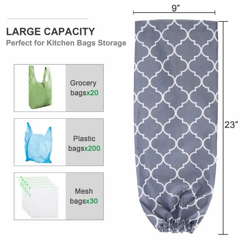 

Кухонный органайзер для мусора, большая продуктовая сумка, прочный держатель для продуктов, многофункциональные многоцветные моющиеся пакеты для покупок
