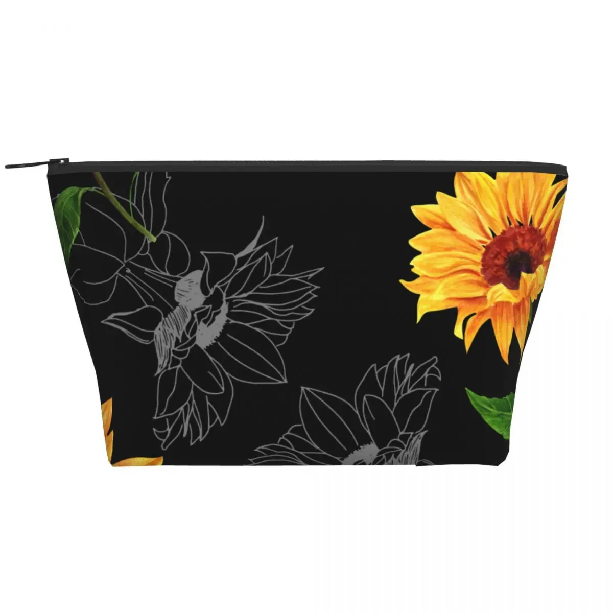 

Органайзер для хранения на молнии с акварельным подсолнухом и желтым цветочным принтом