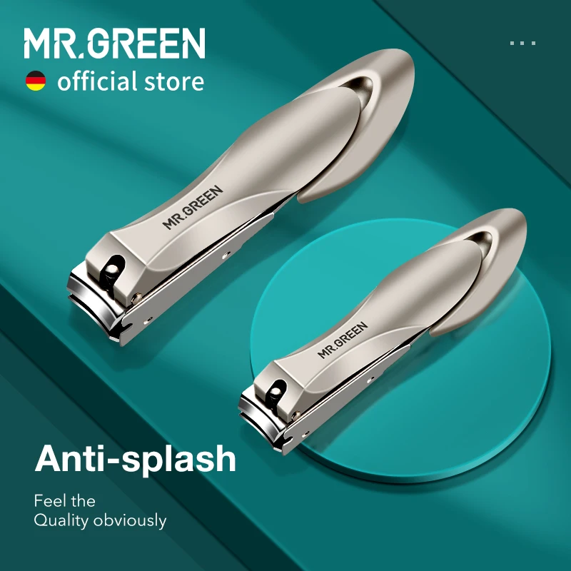 MR.GREEN Nail Clippers Stainless Steel Anti Splash Fingernail Cutter Manicure Tools Bionics Design Nail Trimmer Pedicure Scissor MR.GREEN Nail Clippers Stainless Steel Anti Splash Fingernail Cutter Manicure Tools Bionics Design Nail Trimmer Pedicure Scissor