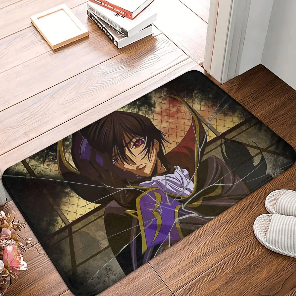 

Code Geass Japanese Mecha Anime Anti-Slip Doormat Kitchen Mat Eelouch Highest Print Quality Floor Carpet Entrance Door Rug Decor