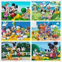 disney cartoon movie puzzle mickey minnie mouse donald duck jigsaw puzzle diy learning educational interesting toys for children