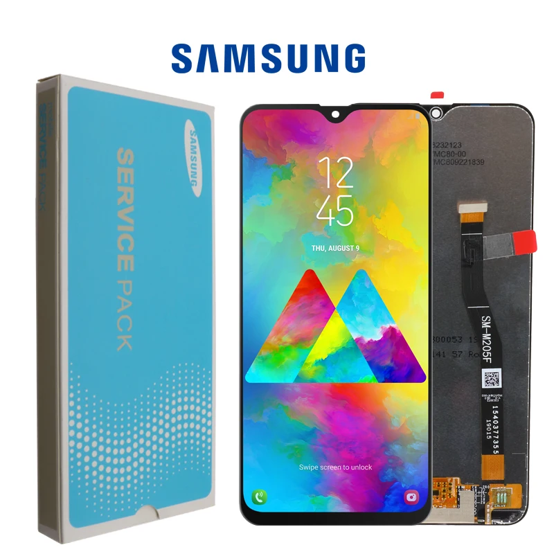 

SUPER AMOLED 6.3'' LCD For SAMSUNG Galaxy M20 2019 SM-M205 M205F LCD Display Touch Screen Digitizer Assembly replacement parts
