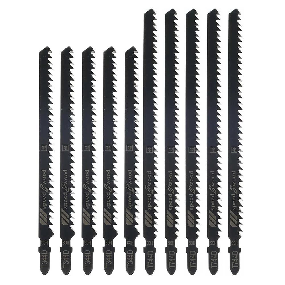 Лобзик HCS T744D/T344D для быстрой резки, Т-образный стержень для резки дерева и пластика, 10 шт.