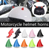 2pcs motorcycle helmet short devil horns decoration bike electric car styling stickers decals accessories helmet corner sticker