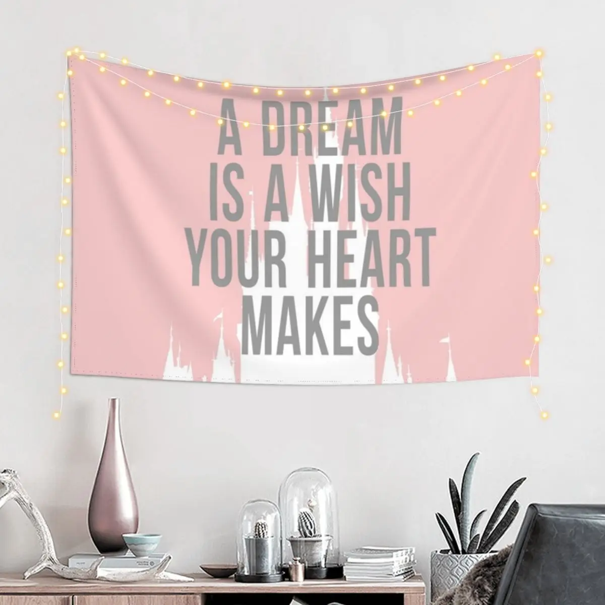 Мечта-желание с вашим сердцем делает ювелирный розовый гобелен декоративные