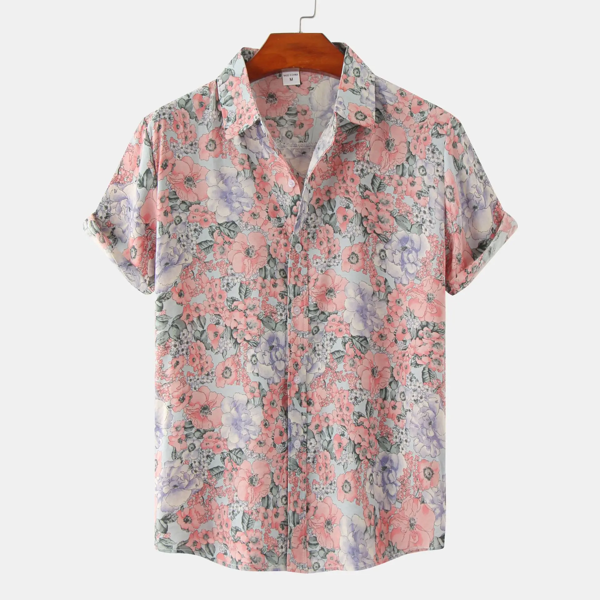 Men'S Shirt Floral 3d Print Undies Hawaiian Shirts Casual Short Sleeved Oversized Blouse Streetwear Tees Top Summer Men Clothing