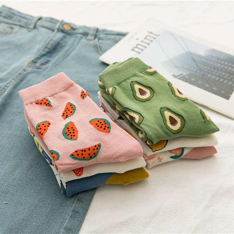 

Хлопковые носки для женщин на весну и лето милые забавные носки с мультяшным рисунком корейская мода дышащие качественные повседневные спо...