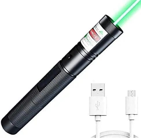 

Long Range Tactical Green Beam Flashligh with USB Charging,Adjustable Focus Light Pointer for Night Astronomy Outdoor Camping
