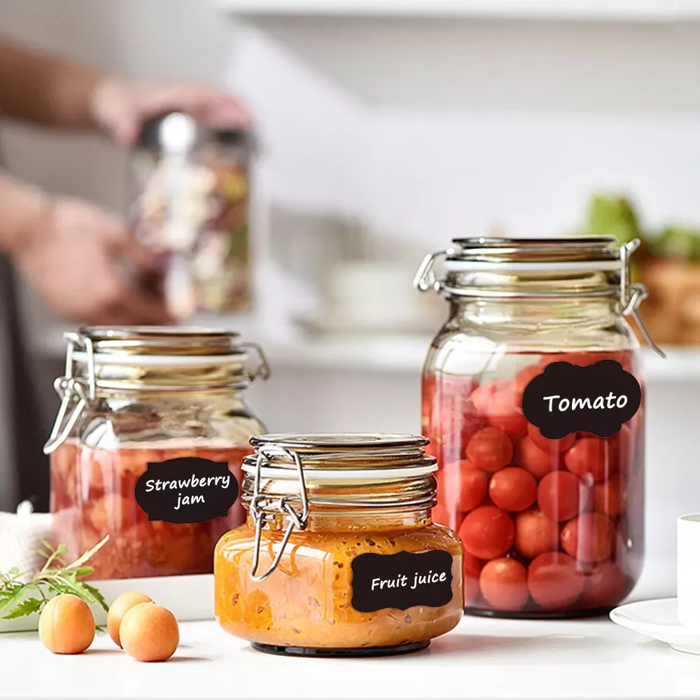 

Label Sticker for Jars Storage Bins Spice Bottles Waterproof Erasable Reusable Sticker Kitchen Food Containers Labels