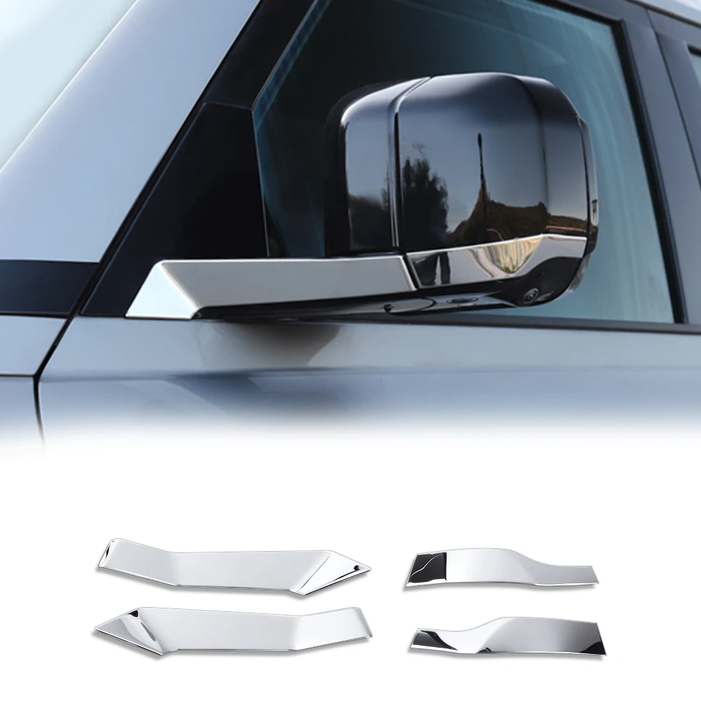 

Rearview Mirror Trim for Land Rover Defender 110 2020 Chrome Side Door Mirror Cover Moulding Car Sticker Guard