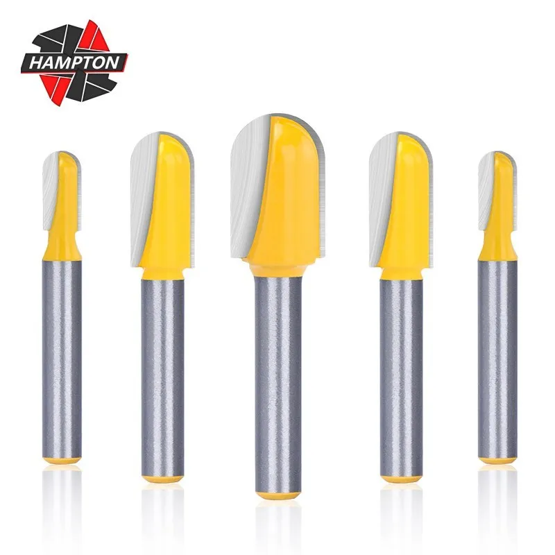 

HAMPTON Slot Milling Cutter 1/4 Shank Ball Nose Router Bit Carbide End Mill Core Box Sloting Milling Cutter for Woodworking Tool