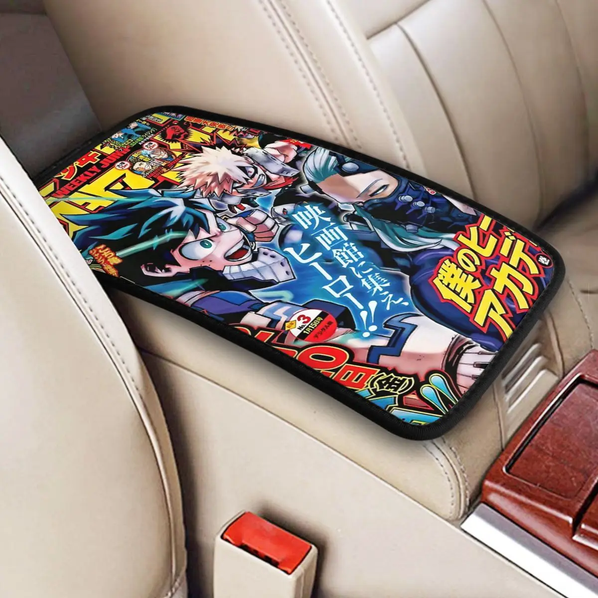 

Shonen Jump Bakugou & Deku VS Nine Car Accessories Car Handrail Box Cushion Custom Print Non-slip Car Armrest Cover