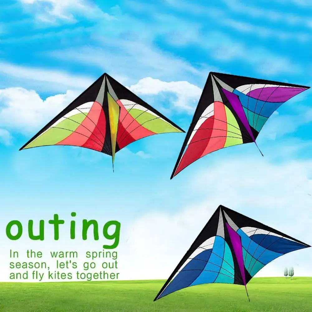 

Kids Adult Kite Multicolor Single Line Kite With Long Flying With Rope 30m Sports Kite Gift Ribbons Tail Outdoor R8f2