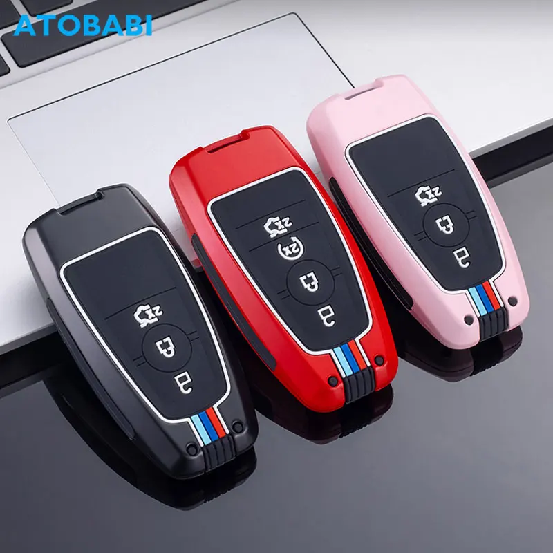 

Чехол для автомобильного ключа из цинкового сплава, защитный чехол для ключа дистанционного управления, брелок для Ford Fusion F-150 F350 Edge F-250 Mustang ...