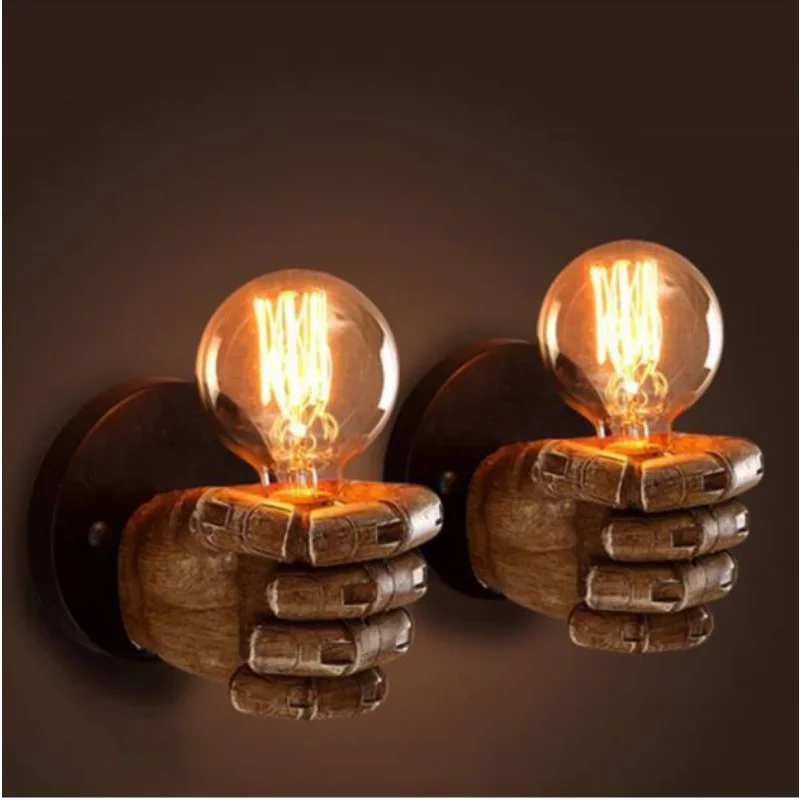 Настенный светильник из смолы в стиле ретро креативный европейский бар ресторан