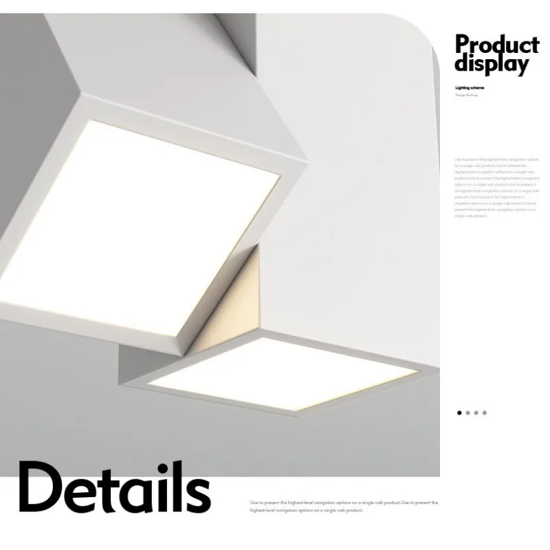 Диммируемый настенный потолочный светильник для входа в коридор квадратные