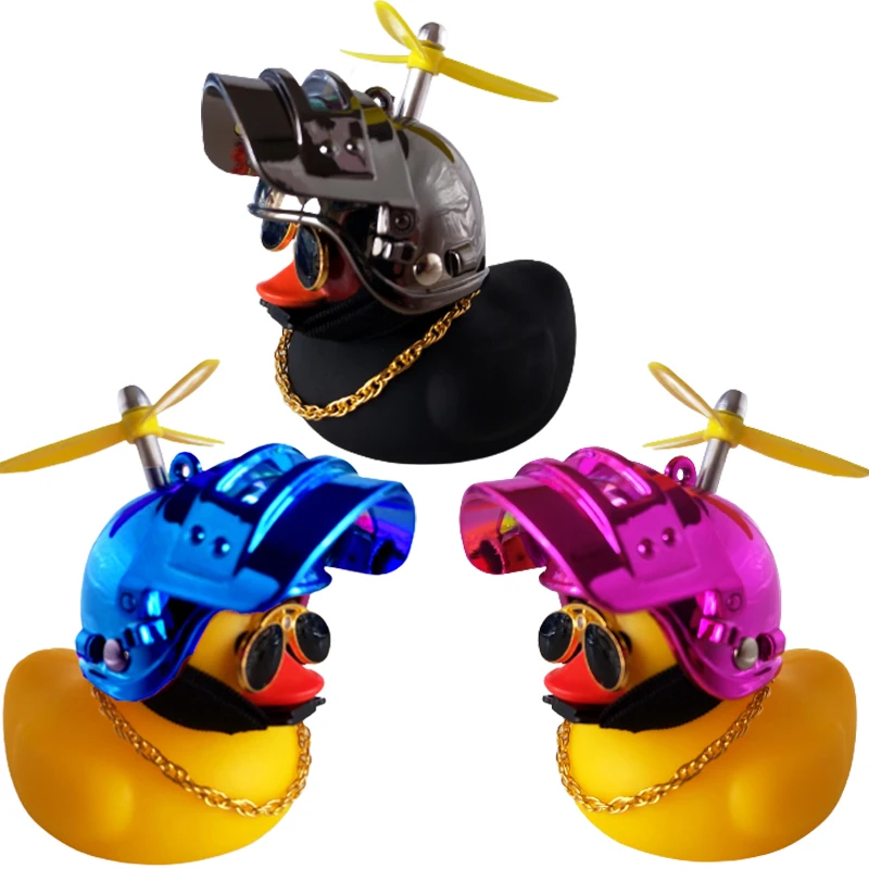 

Car Broken Wind Helmet Small Yellow Duck Car Decoration Accessories Wind-breaking Wave-breaking Duck Cycling Decor Goods Gift