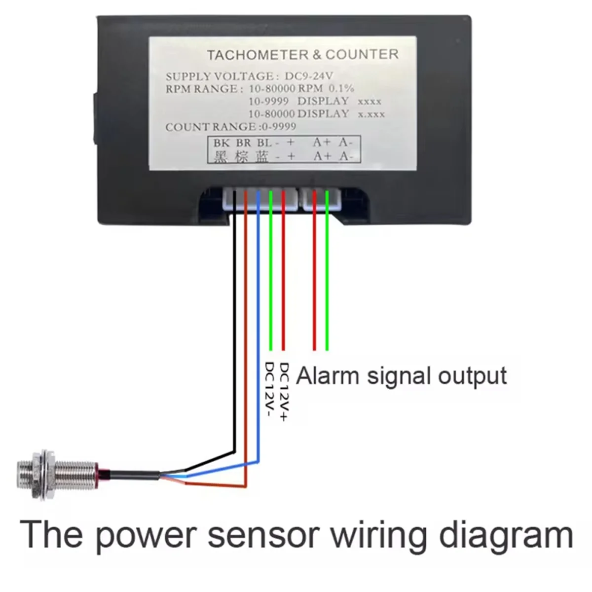 YH-TC01 Цифровой тахометр Высокоточный светодиодный цифровой измеритель скорости