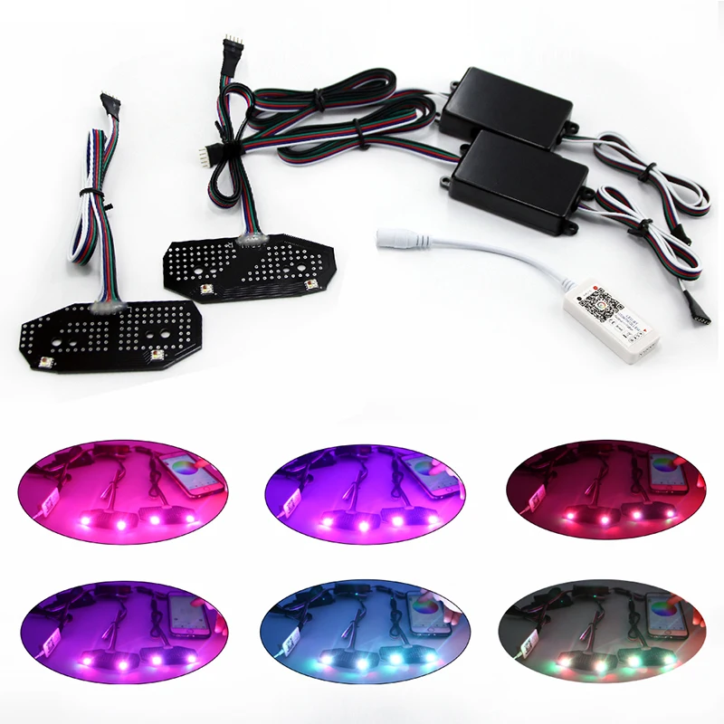 Многоцветная светодиодная плата DRL RGBW комплект освещения для Ford Mustang 2015-2017 гг.