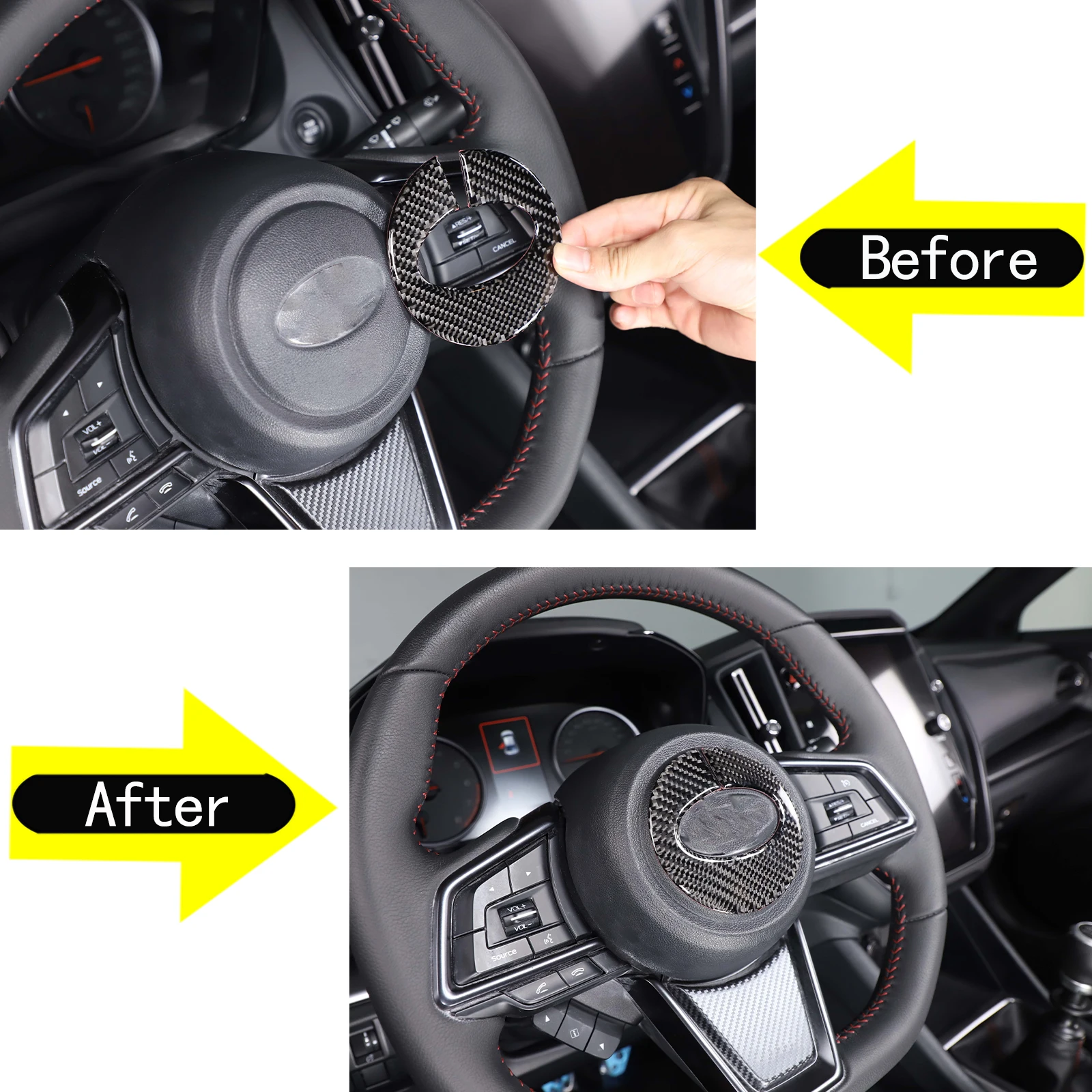 Для Subaru WRX STI LEVORG 2022-2023 мягкое карбоновое рулевое колесо с логотипом кольцо