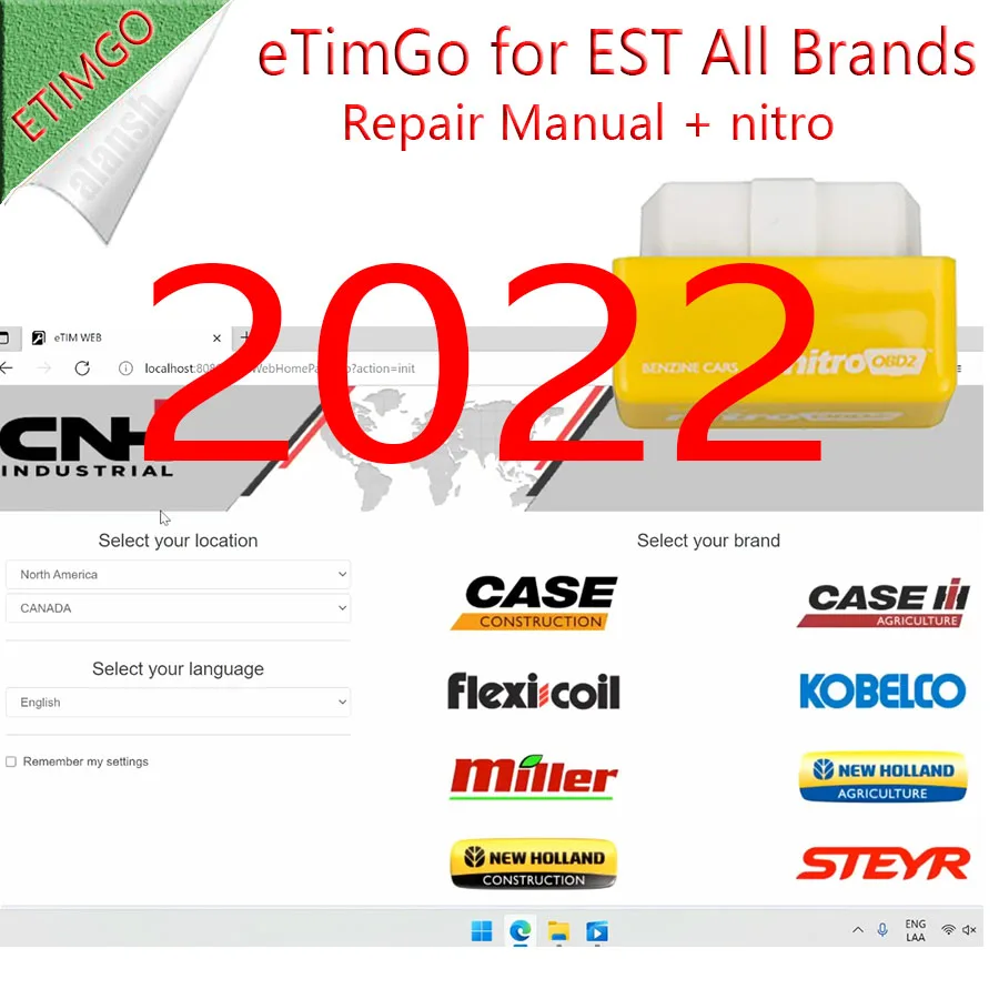 2022 ETimGo для всех марок, руководство по ремонту без интернет-соединения + нитро