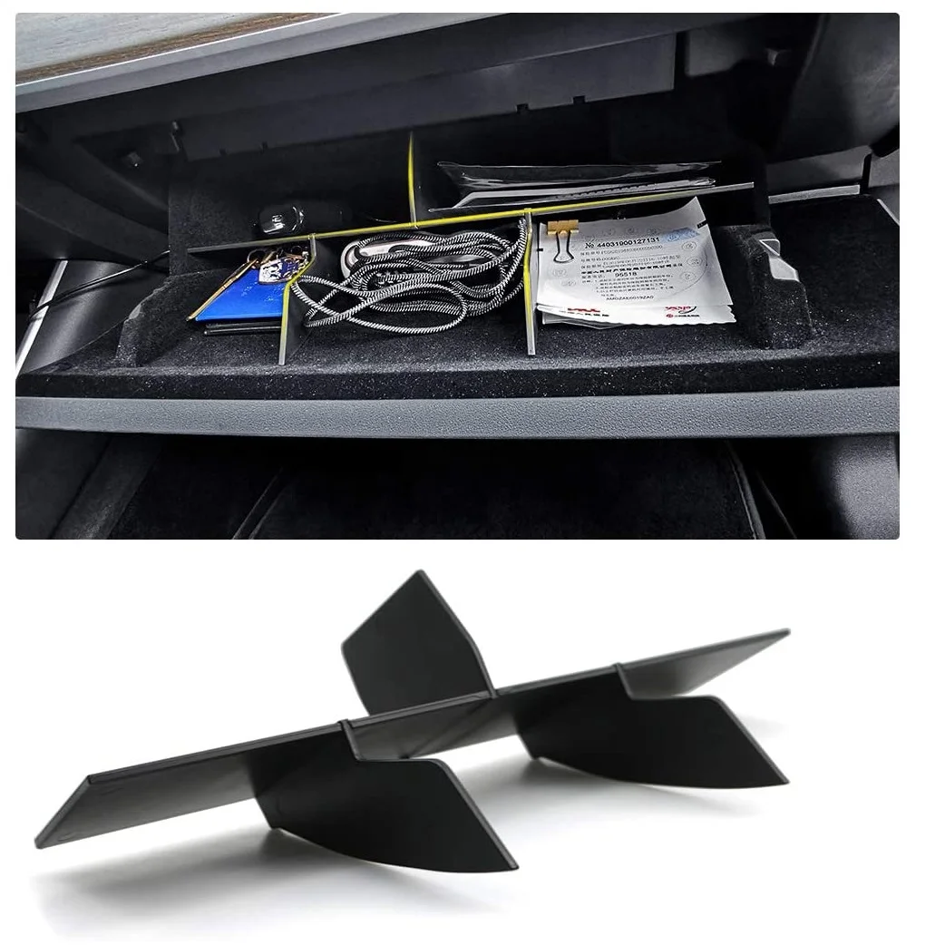 

Glove Box Organizer Partition Plate For Tesla Model 3 Y 2022 Center Console Storage Glove Box Container Shelf Accessories