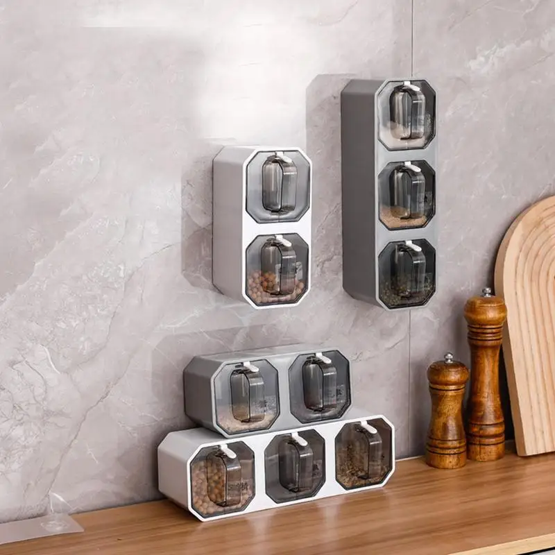 

Wall Spice Rack 100MLSeasoning Shaker Bottles Kitchen Spices Storage Condiment Jar Seasoning Spices Jars Kitchen Accessories