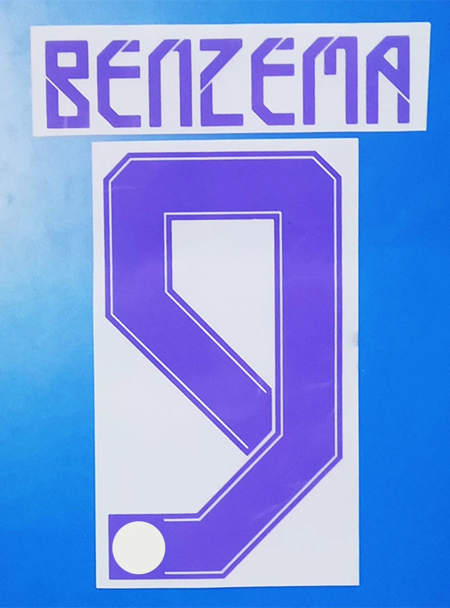 Супер A 2021-22 Азаз Бензема модрик винисиус SRERGIO RAMOS Печатный шрифт, нашивки для горячего тиснения значки