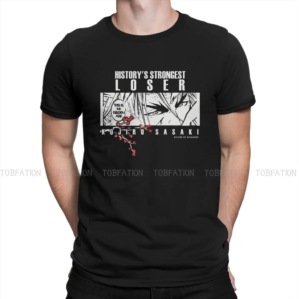 Shuumatsu No Valkirye Sasaki Kojiro Hipster TShirts Record of Ragnarok Male Harajuku Fabric Tops T Shirt Round Neck