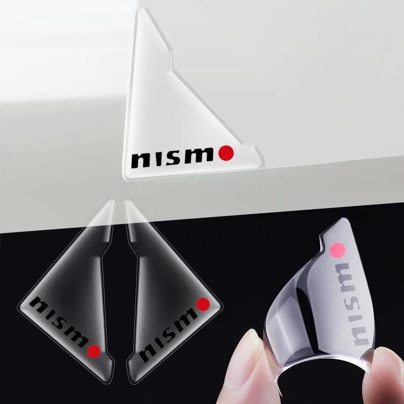 

Автомобильная прозрачная накладка на углы двери, 2 шт., защита от царапин для Nismo juke watch r34 gtr, эмблема Tiida Teana Skyline products