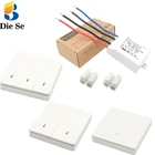 Универсальный беспроводной переключатель 433 МГц, умный Lmapсветодиодныйконтроллер освещения Diese AC85V  265V RF релейный приемник и настенный переключатель