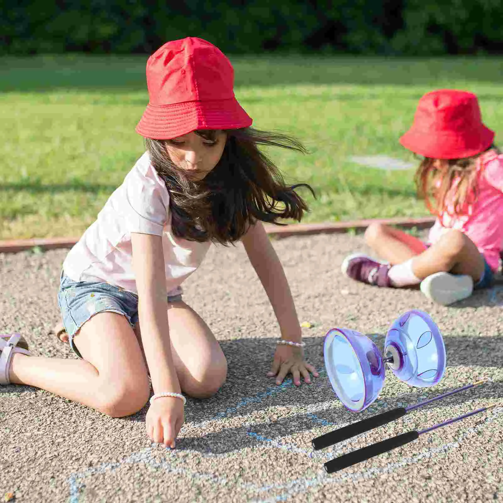 

Diabolo Juggling Toy Purple Outfit Bearing Chinese Yo Kids Metal Yoyo Double Head