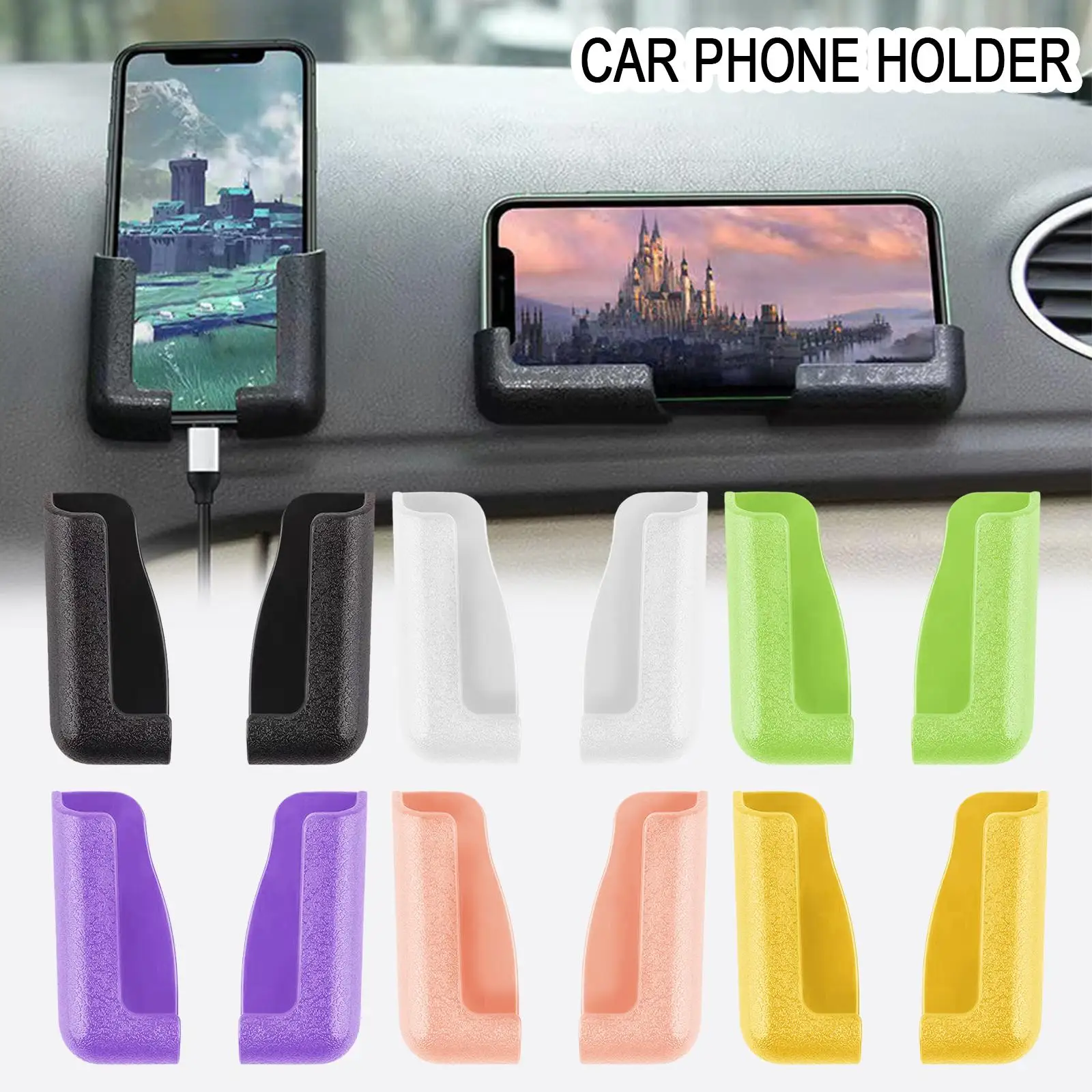 Universal Auto Car Cell Phone Card Holder Stand Cradle Phone Stand Mobile Holder Adhesive Mobile Phone Holder For Car Driving images - 6