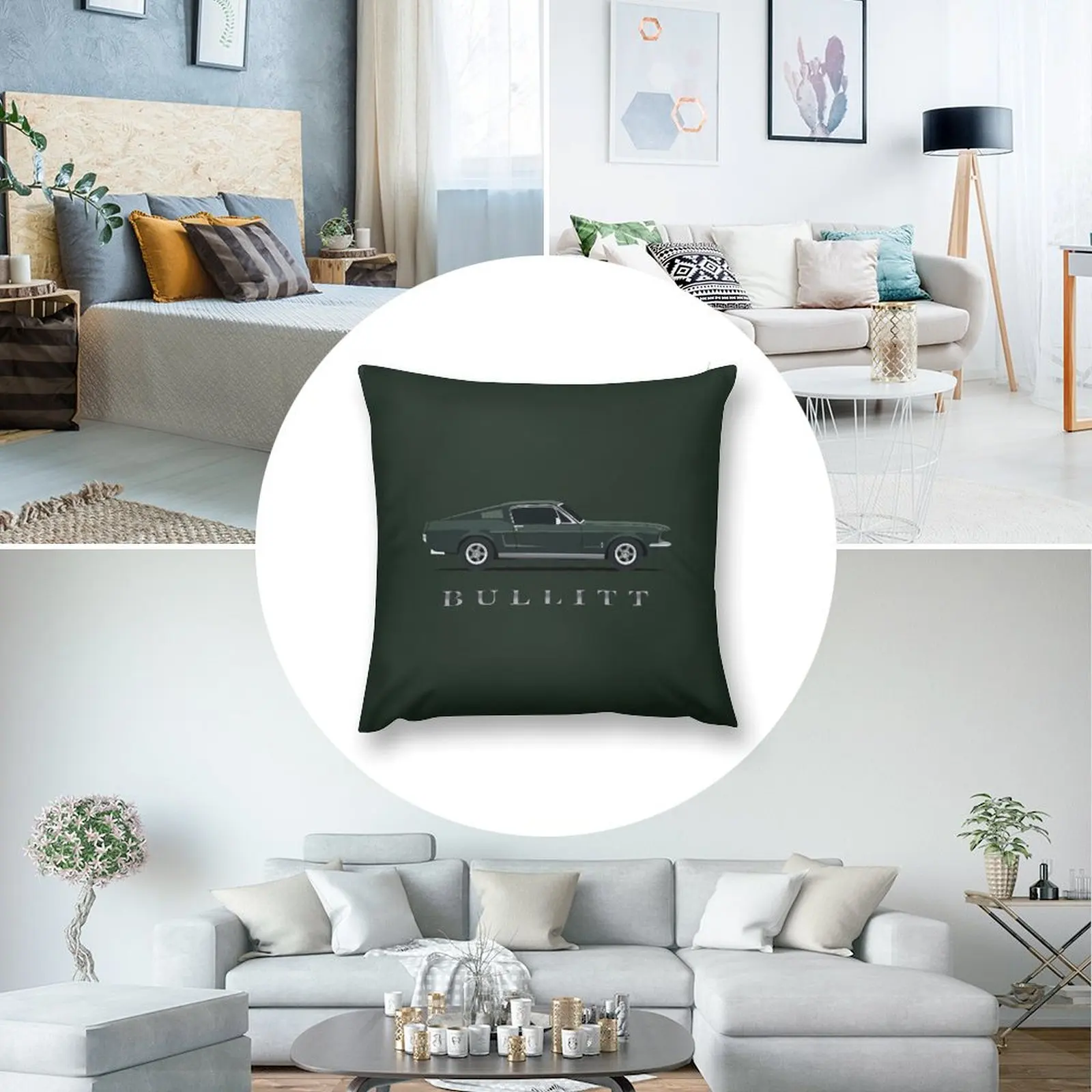 Mustang Bullitt Роскошные наволочки для диванных подушек рождественские
