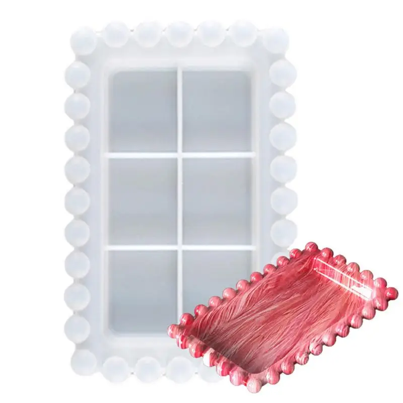 

Large Rectangle Tray Resin Mold Crystal Epoxy Silicone Mold For DIY Fruit Disc Tea Plate Tabletop Coaster Making Molds Tool