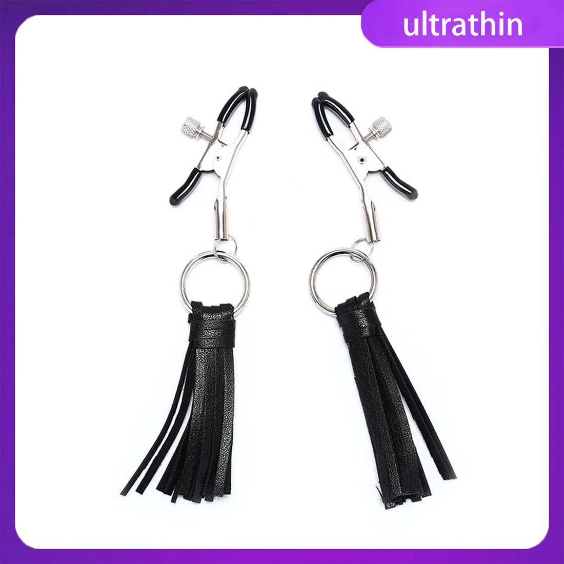 2 pc of leather tassel flirting nipple clip provocative game nipple clip female breast nipple clip couple adult sex toy supplies