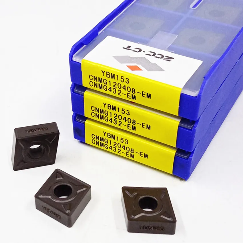 CNMG120408-EM YBM153/CNMG120408-EM YBM253/CNMG120408-EM YBM215 CNMG432 ZCC.CT CNC carbide inserts For M05-M30 M10-M35 M20-M40