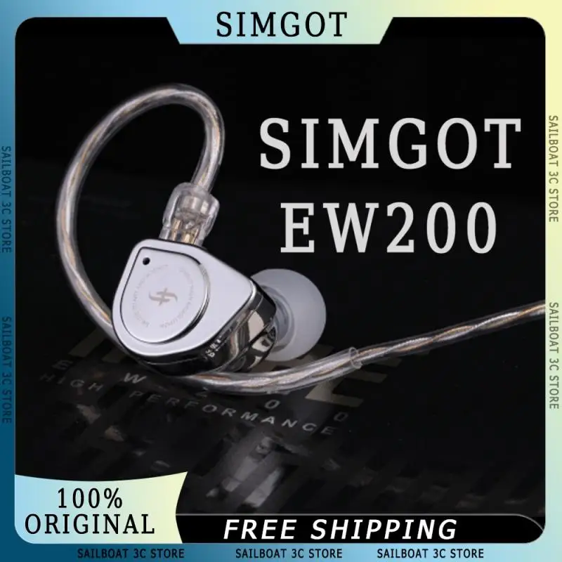 SIMGOT EW200 Дротові навушники-вкладиші HI-FI з мікрофоном Повністю металеві