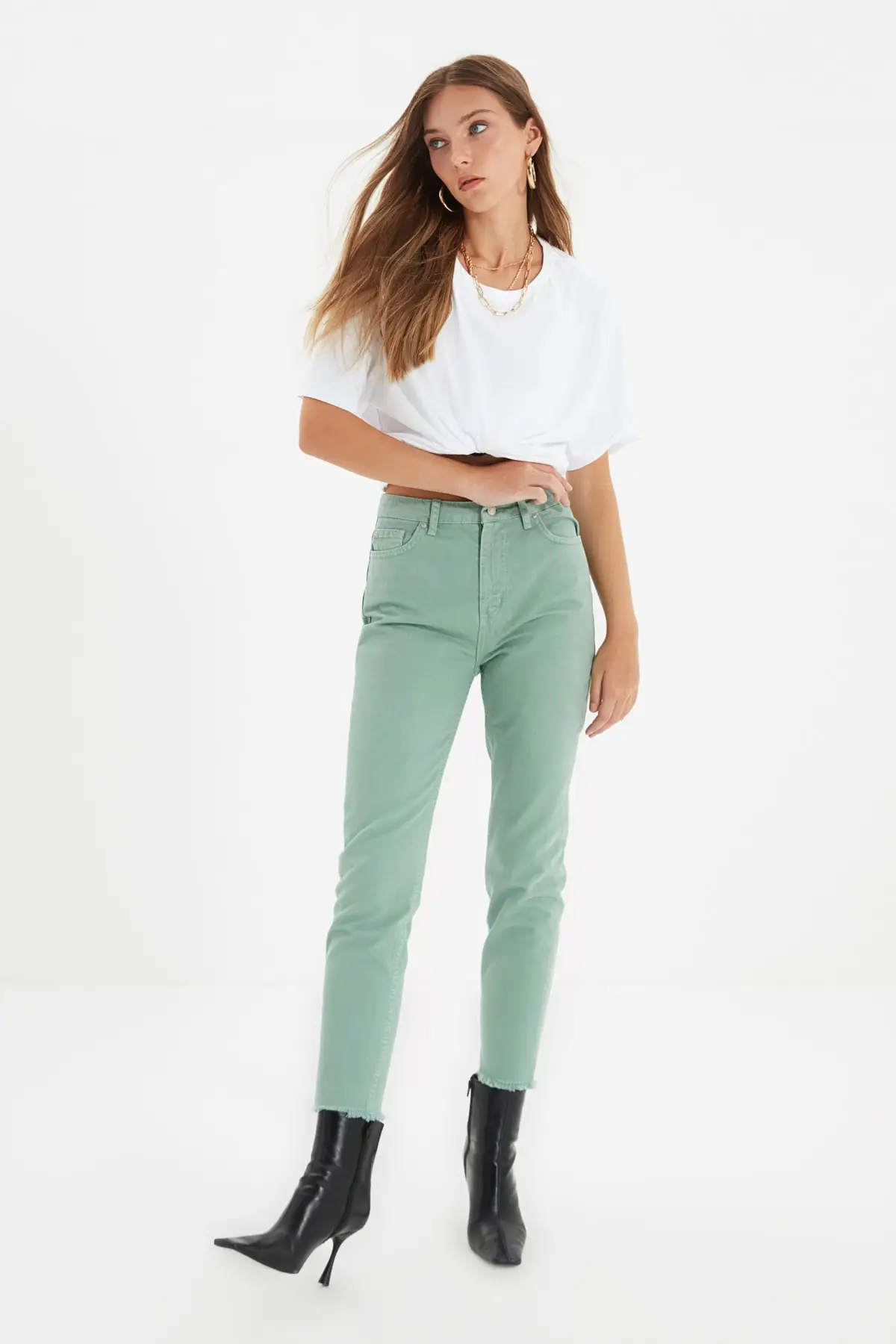 Джинсы с высоким берцем для мамы TWOAW22JE0481 |