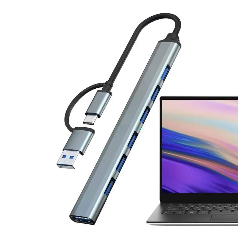 

Адаптер 7 в 1 из алюминиевого сплава с USB C для передачи данных