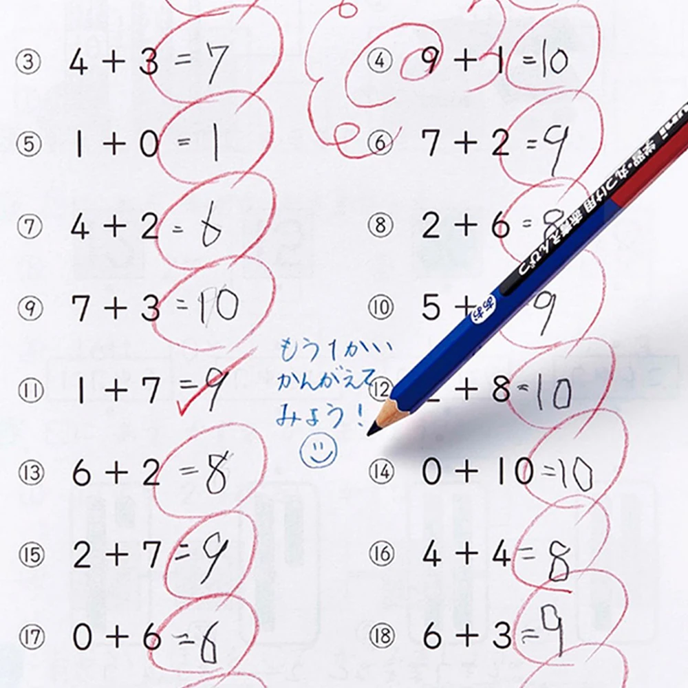 Набор японских карандашей Uni шестигранных деревянных 12 шт. 772 Обучающий набор