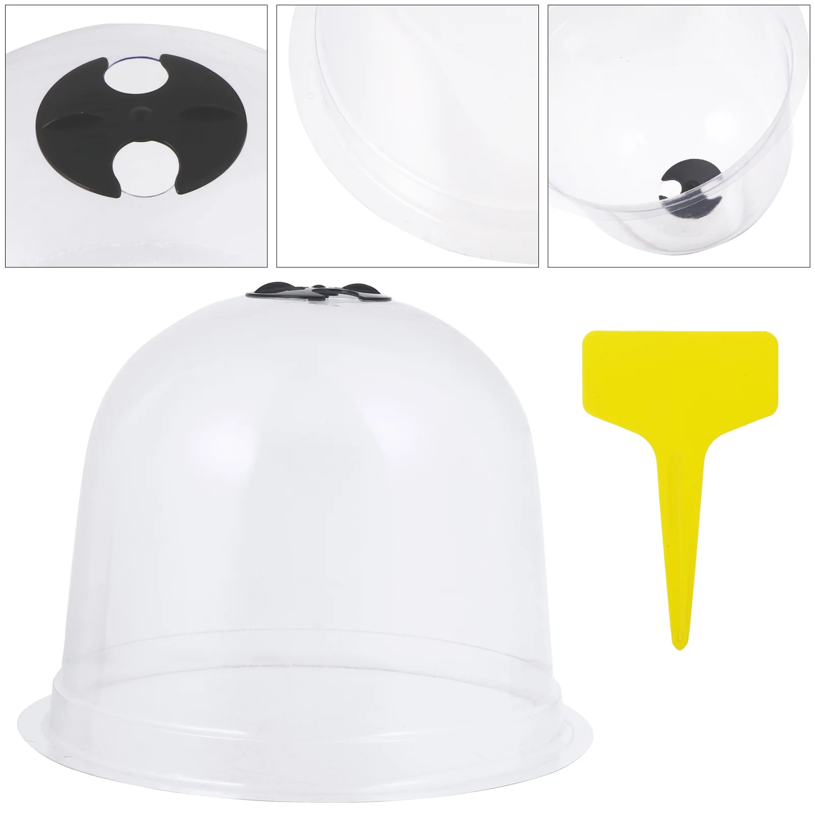 

6pcs Dome Bell Cover Garden Cloche Cover Moisturize Cover with 18 Ground Securing Pegs 10 Label Humidity Greenhouse supplies