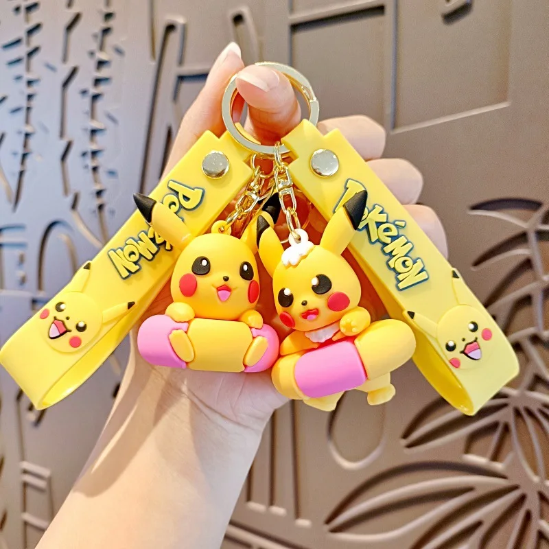 Брелок с изображением покемона Пикачу аниме экшн-фигурка игрушка каваи