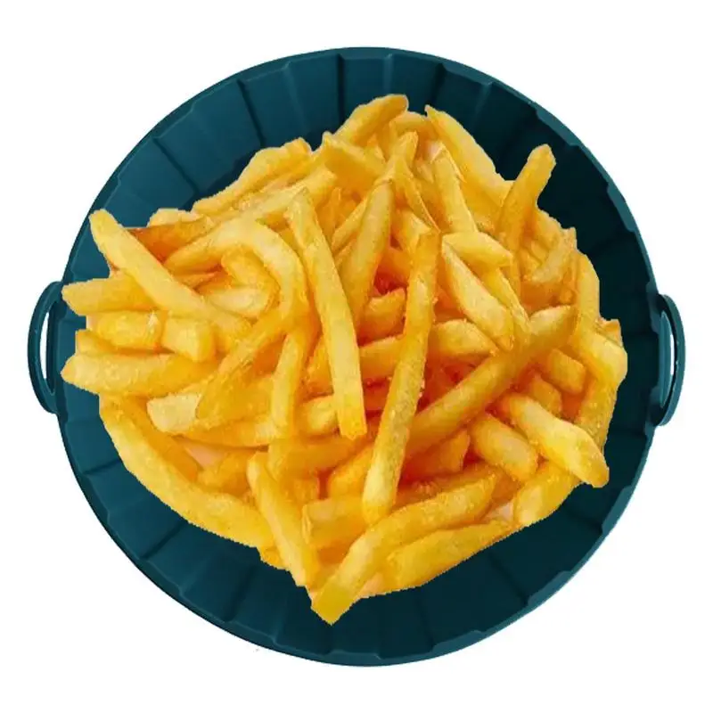 

Air Fryer Silicone Liners Foldable Reusable Pan Oven Accessories Non Stick Food Grade Silicone Heat Resistant Easy Cleaning