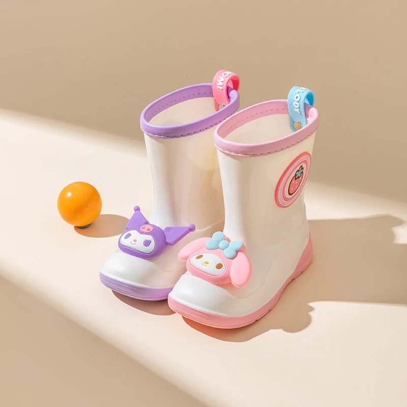 Детские нескользящие резиновые сапоги Sanrio Cinnamoroll Kuromi из смолы повседневная обувь